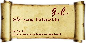 Gózony Celesztin névjegykártya